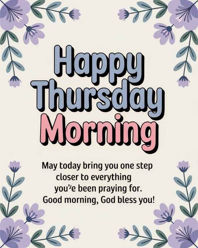 Good Morning and Happy Thursday Messages