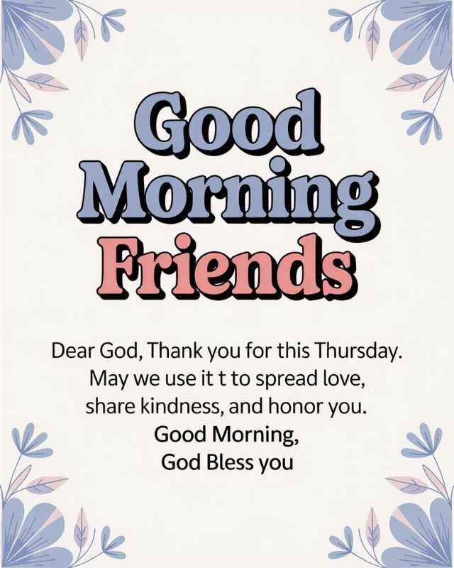 Thursday Morning Blessings and Prayers