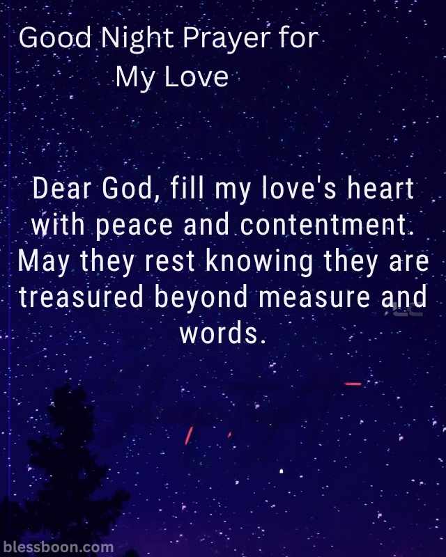 Good Night Prayer for My Love