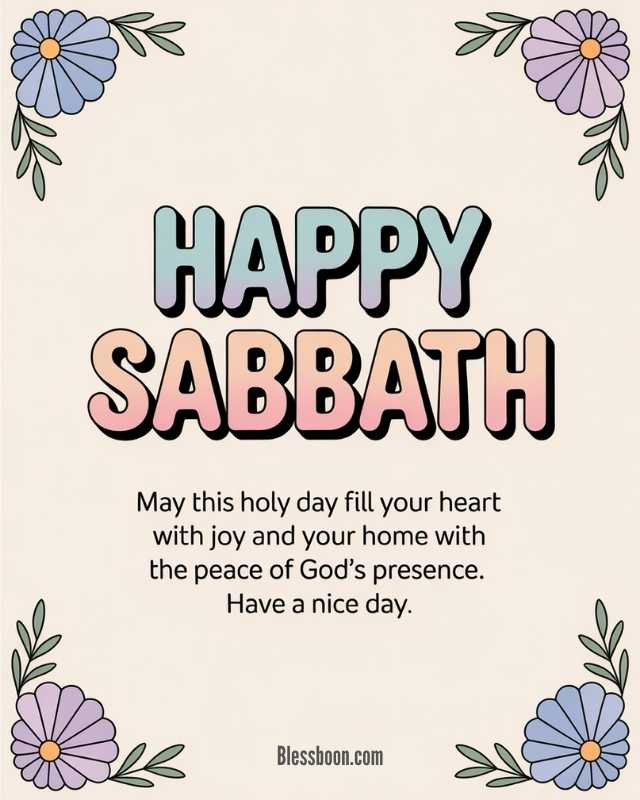 Happy Sabbath Blessings