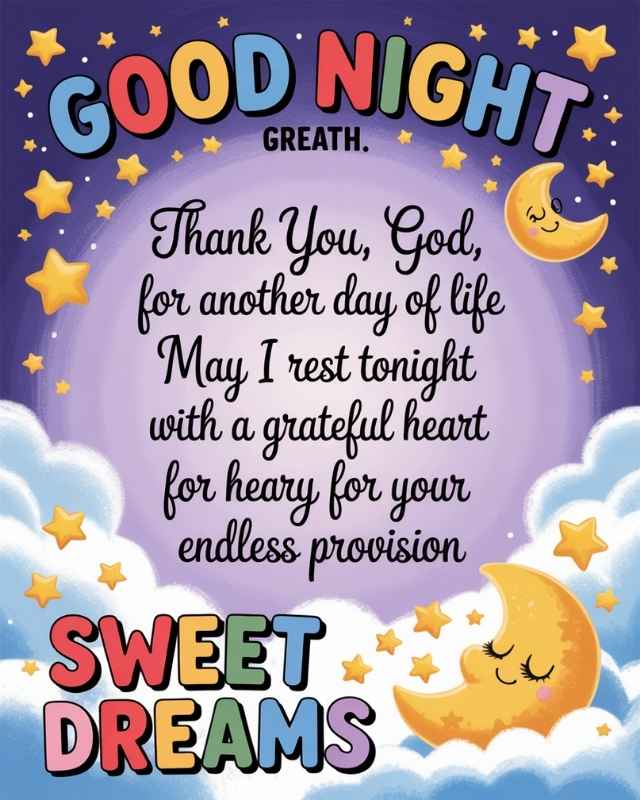 Thankful Good Night Blessings