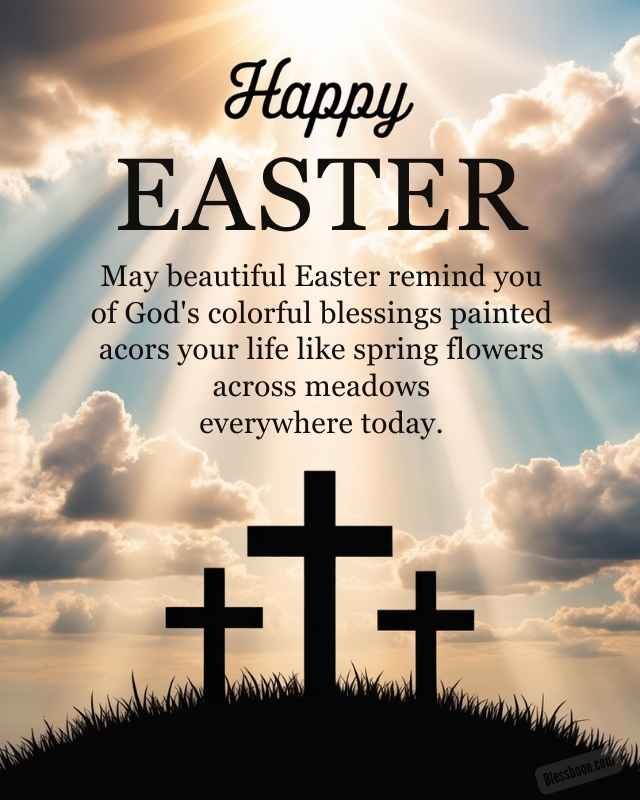 Happy Easter Blessings Image Free