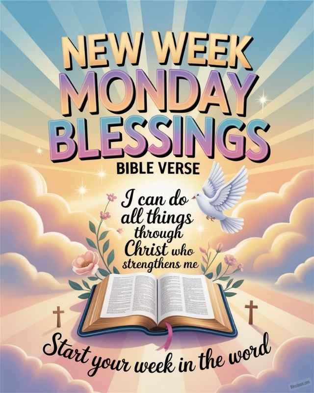 New Week Monday Blessings Bible Verse