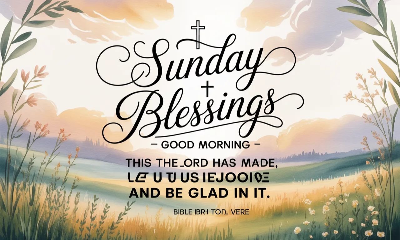Sunday Blessings Bible Verse Good Morning: Inspiring Scriptures to ...
