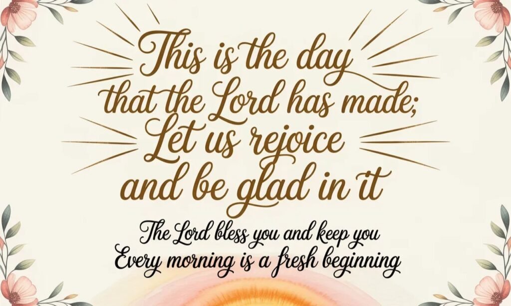 Blessing Good Morning Bible Verses