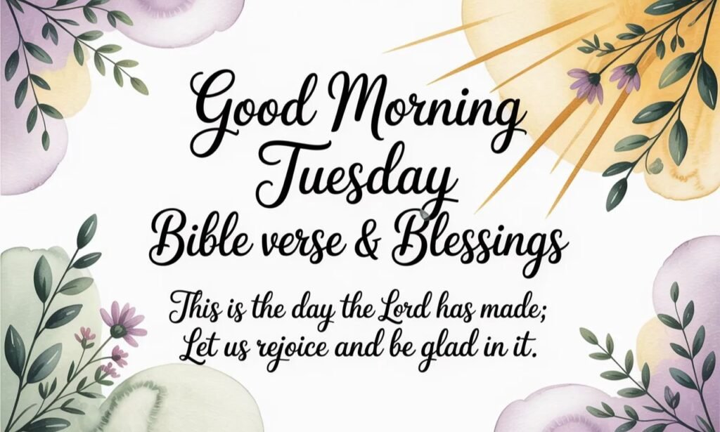 Good Morning Tuesday Bible Verse & Blessings