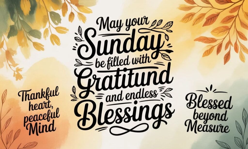Thankful Sunday Blessings Quotes: 120+ Inspiring Words for Gratitude, Peace, and a Blessed Week