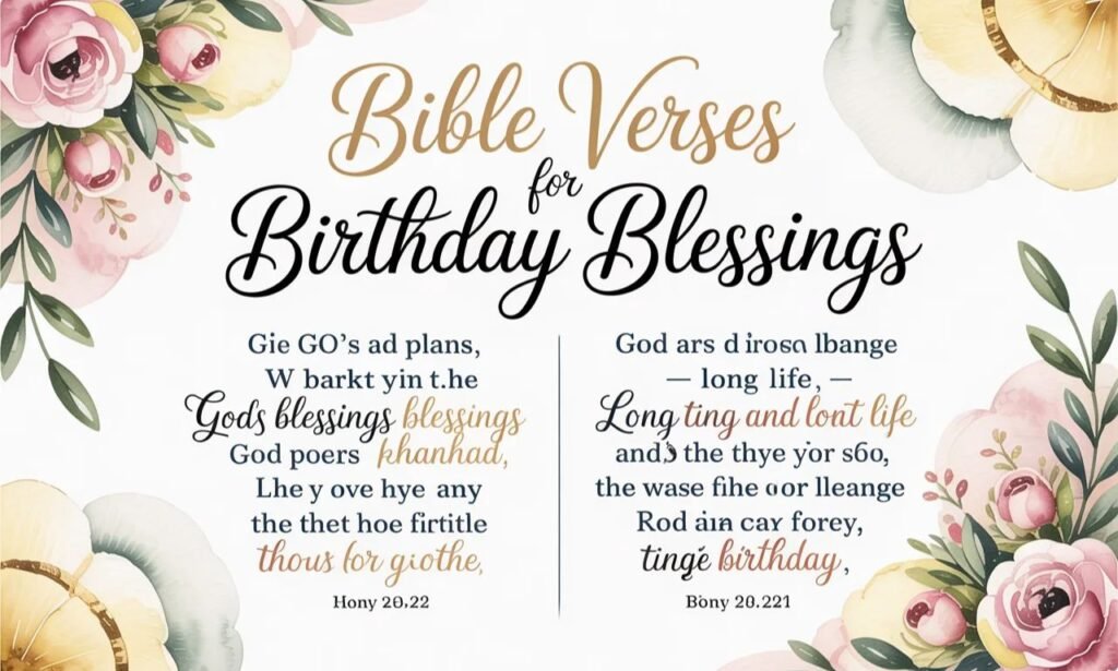 Bible Verses for Birthday Blessings