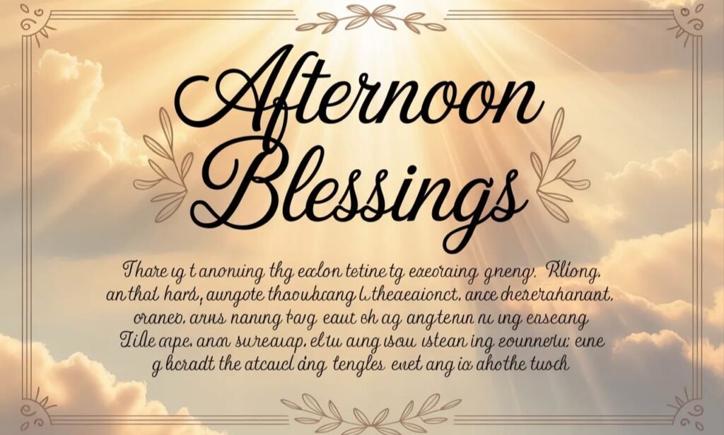 Afternoon Blessings and Bible Verses