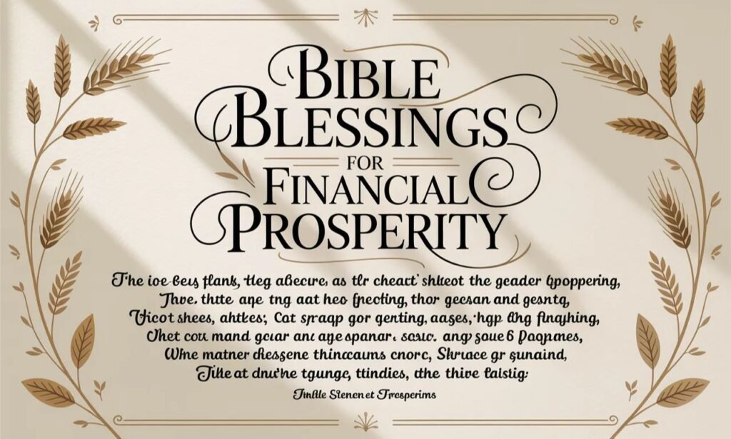 Bible Blessings for Financial Prosperity