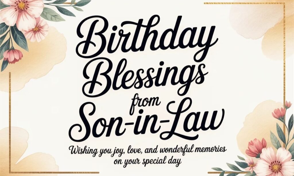 Birthday Blessings From Son-in-Law