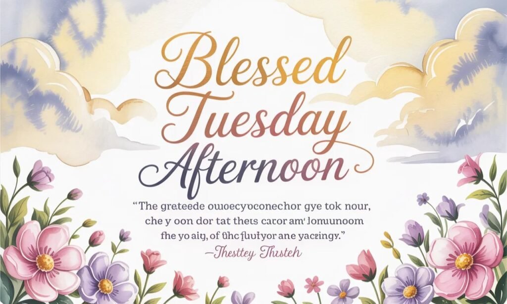 Blessed Tuesday Afternoon Quotes