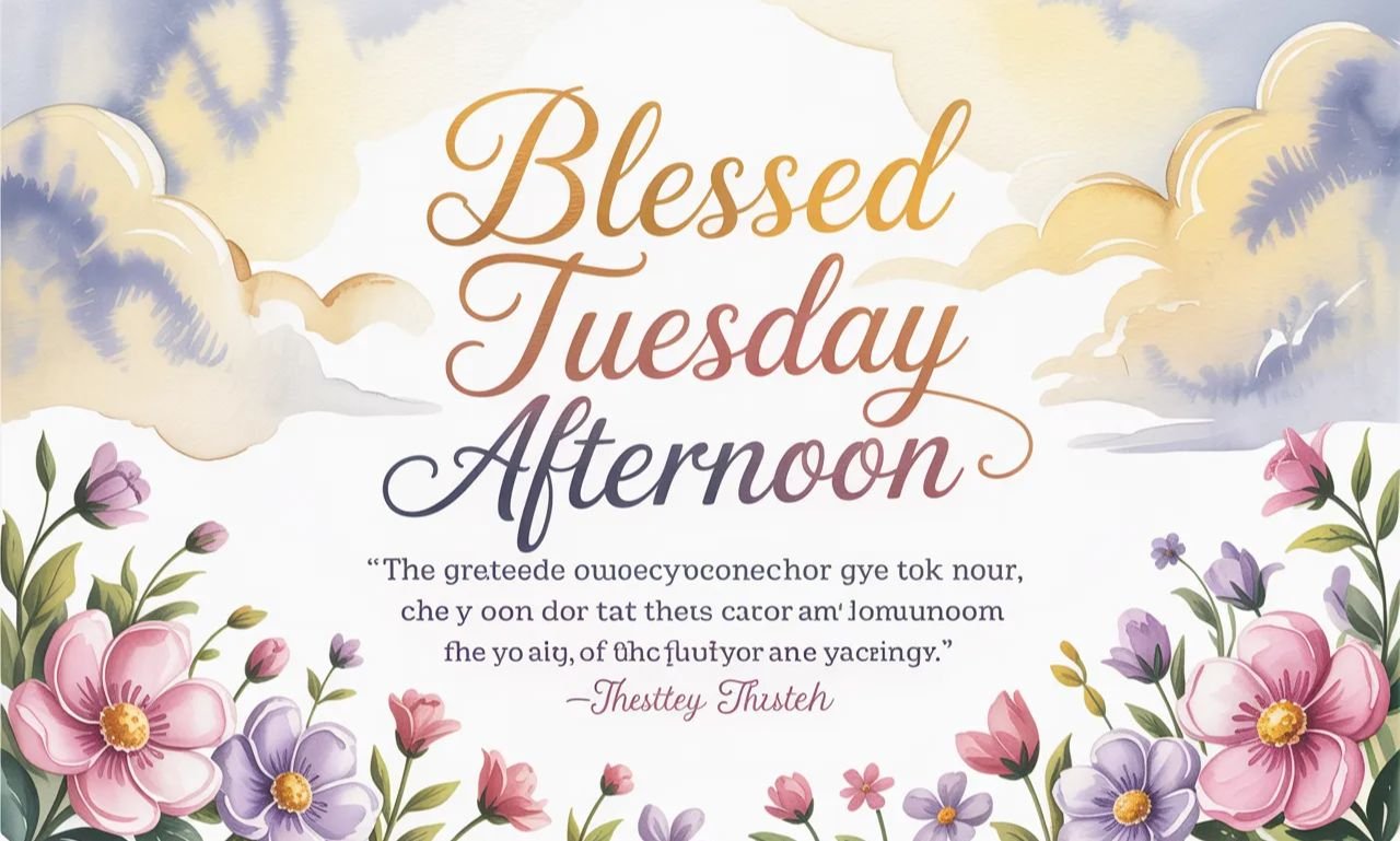 Midday Message Blessed Tuesday Afternoon Quotes: Uplifting Messages to Refresh Your ...