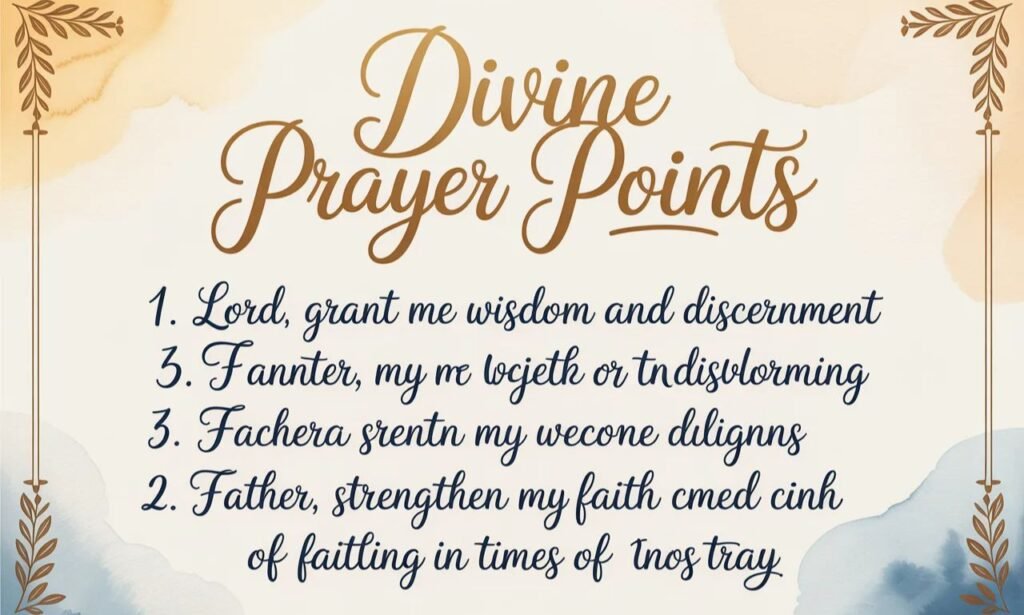 Christian divine prayer points