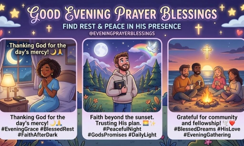 150+ Good Evening Prayer Blessings for Instagram to Share Peace, Faith ...