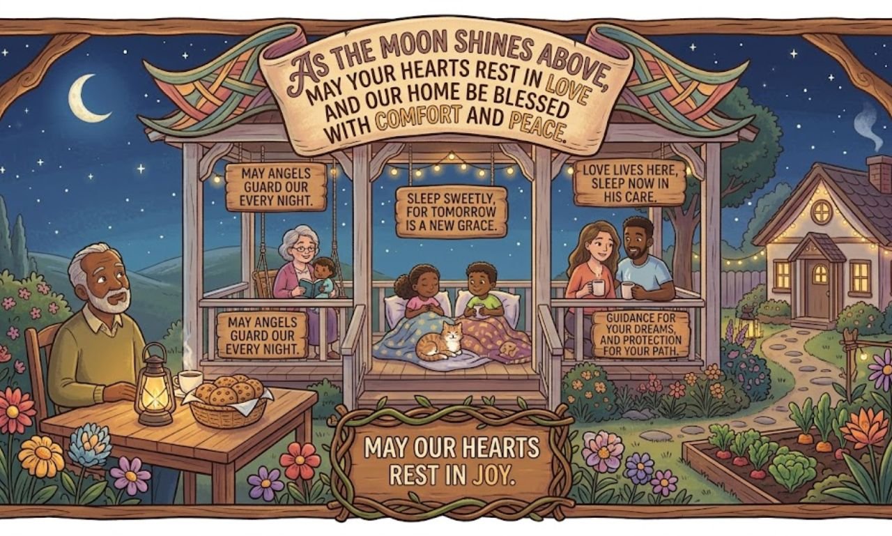Good Night Family Blessings Quotes for Peace and Comfort