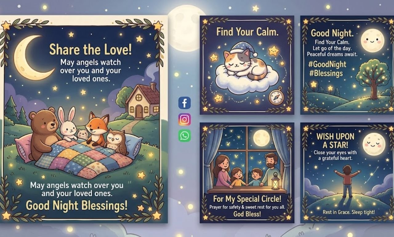 Good Night Blessings to Share on Facebook, Instagram, and WhatsApp